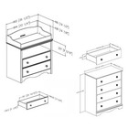 South Shore Heavenly Wood Changing Table And Chest Set In White