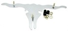Cutout Longhorn Steer Skull 6  X 12  Chrome Plated Stud Mount Gg 90221 Each