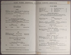 Circa 1940 Nycrr New York Central System Breakfast Menu B2-106