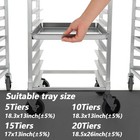 20 Tier Bun Pan Rack 20x26x70 Inches Mobile For Kitchen Restaurant