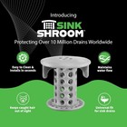 Sinkshroom Chrome Strainer Hair Catcher Drain Protector With Stopshroom For Tub