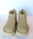 Ugg Ultra Mini New Heights Boots  9  Sand Platform 3  Suede Women s New Uggplush