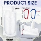12 Pack 1l Collapsible Travel Water Bottles With Clip 33 Oz Clear Foldable Wa   