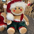 Lot Of 2 Dan Dee Plush Gingerbread Boy   Girl 16  Euc
