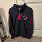 Nfl Houston Texans Foco Mens Small Navy Blue Quarter Zip Fleece Pullover New