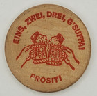 Vintage Santa Rosa Ca Jaycees Octoberfest   1  2 3 Drink   Wooden Nickel