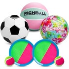  4-in-1 Outdoor Sports Ball Set For Kids     Soccer Ball  Basketball  Green