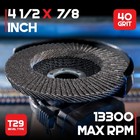 Ezarc Flap Discs 4-1 2 Inch For Angle Grinder  50 Pack Sanding Blue 