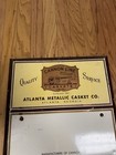 Antique Atlanta Metallic Cannon Line Casket Co Funeral Coffin Death Sign Display