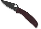 Spyderco Delica 4  Burgundy  Black Micro-melt Pd 1 Steel  Sprint Run  C11bgbkp