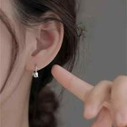 1 Pair S925 Sterling Silver Tulip Luxury Exquisite Tiny Stud Earrings