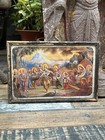Ancient Rare Print Of Hindu God Shiva Dancing Old Religious Frame