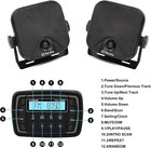 Herdio Marine Radio Receiver Bluetooth System Kit Am fm Stereo Seakers  Antenna