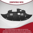 Front Engine Splash Shield Compatible With 2017-2020 Hyundai Elantra 2 0l