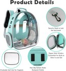 Bird Backpack Carrier With Perch  Portable Bird Travel Cage Bag  Clear Parrot  