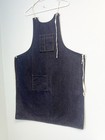 Vintage 50s Selvedge Denim Work Apron Indigo Faded Distressed Shop Apron