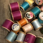 Wood Wooden Vinage Sewing Thread Some Unopened