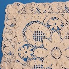 Antique Vintage Handmade Tatting Ecru  Lace Doily - Exquisite Cottagecore