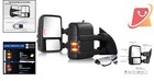 Towing Mirrors Aluminum Extendable Led Turn Signal Smoke Pickup Truck Pair