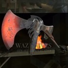 God Of War Kratos Axe Carbon Steel Leviathan Real Useable Frost Axe Leather