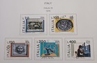 Italy - 1976 - 77  -  Lot Of Stamps On Album Page  - Used   Mh