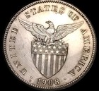 Philippines-usa 1908 S One Peso Hairlines C25-534