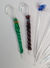 Vintage Blown Glass Cocktail Stirrers Swizzle Sticks Lot Mid Century Animal