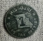 Vintage Missouri Sales Tax Receipt Metal Token Coin As Shown