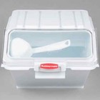 Rubbermaid 2 6 Gallon Small Shelf Ingredient Bin With 1 2 Cup Measuring Scoop