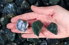 3 Lbs Green Moss Agate Rough Stones - Natural Crystal Mineral Rock Tumbling