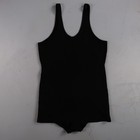 Antique 1920s Black Solid Wool Bathing Suit Women Swimsuit Art Deco 20s 30s