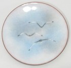 Vtg Norman Brumm Enamel Over Copper 6  Plate Flying Seagulls Trinket Dish Tray