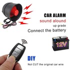 Car Security System Horn Siren Alarm With 2 Rc Controls Anti-theft Alarm System