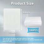 100 Pcs Nail Dust Collector Filter Paper  Vacuum Replacement