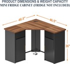 Corner Bar Cabinet With Fridge Space  Corner Coffee Bar Station With Storage