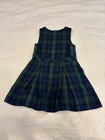 Lands End School Uniform Plaid Jumper Size 6 Hunter classic Navy Plaid