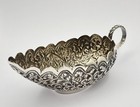 Fine Indian Colonial Solid Silver Kutch Cream Jug   Sauceboat C1890