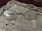 Antique 1900   s    aluminica    Wire Rim Eye Glasses Readers Marked 5 00   Unworn