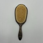 Vintage Ornate Silver Plate Vanity Brush Set 3 Pc Victorian Mirror Style Deco