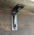 5 x7  Metal Shelf Brackets  Hand Forged Iron Black Rustic Metal Kitchen Corbel
