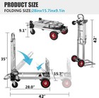 2 In 1 Aluminium Heavy Duty Convertible Hand Truck 450lbs Foldable Dolly Cart