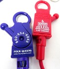 4 Queens Casino Lanyards Elastic Bungee Cord Player Card Holder Las Vegas Nv 37f