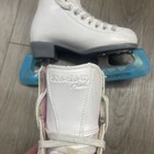 Riedell Pearl Girls Ice Skates  Size 1 White Youth Figure Skates  Luna Blades
