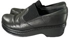 Klogs Imperial Women Black Leather Nurse Shoes W  Box 7 5 M Slip Resistant Read