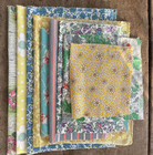 9 Vintage Feed flour Sack Scrapes  Bright Colors   13  X 20  - 7 x 13 