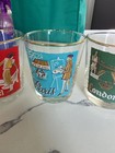 5pc Mcm Libby Rocks Glass - Gold Rim Painted - Excellent Condition