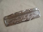 Antique Solid Silver faux Tortoise Shell Hair Comb late 19th Or Early 20th 