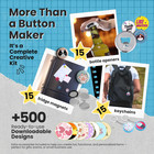 Button Maker Machine 1 1 25 2 5 Inch Pin Maker Kit - Multiple Size Molds  500 Bu