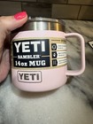      Yeti Rambler 14 Oz Mug Ice Pink With Lid     Insulated Stainless Steel     New