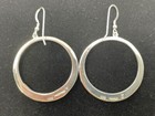 Turquoise Sterling Silver Dangle Hoop Earrings E1187-c05